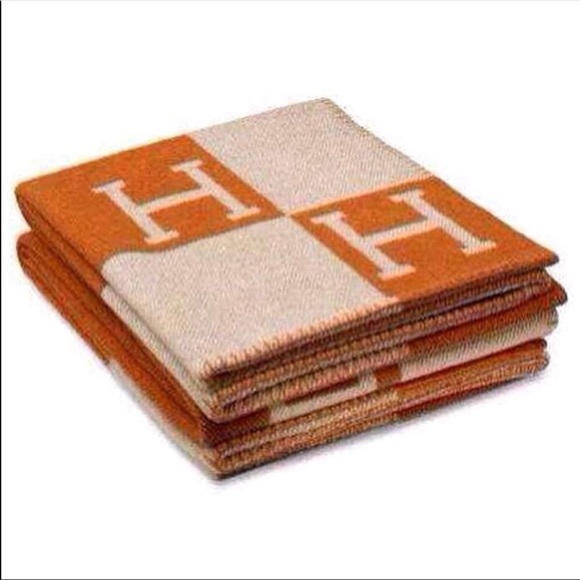 Other - Monogrammed Wool Cashmere Throw Blanket Shawl